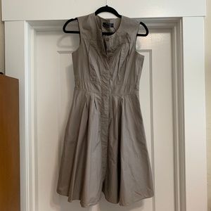 Club Monaco Khaki Shirt Fit Flare Dress Sz 4